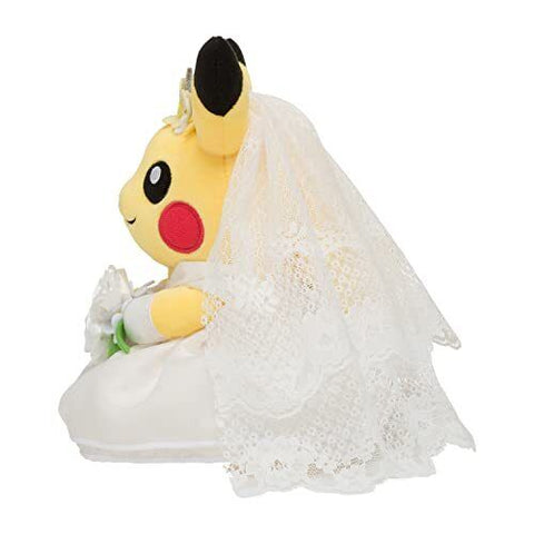 Pokemon Center Original Plush doll Pokémon Garden Wedding Pikachu Female NEW