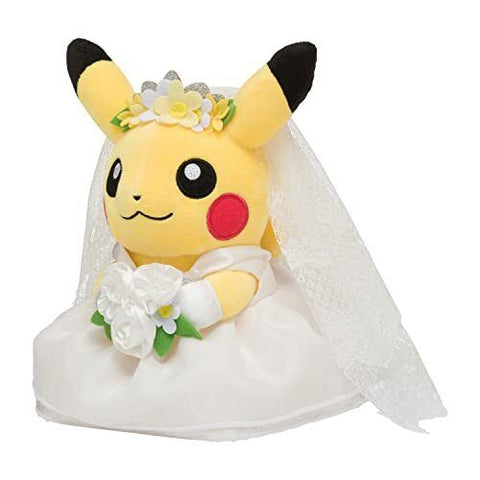 Pokemon Center Original Plush doll Pokémon Garden Wedding Pikachu Female NEW